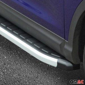 Volvo XC90 Side Steps - Omac - PROSIDE Aluminium - Silver Black - '16-'24 Volvo XC90 Side Steps - Omac - PROSIDE Aluminium - Silver Black - '16-'24